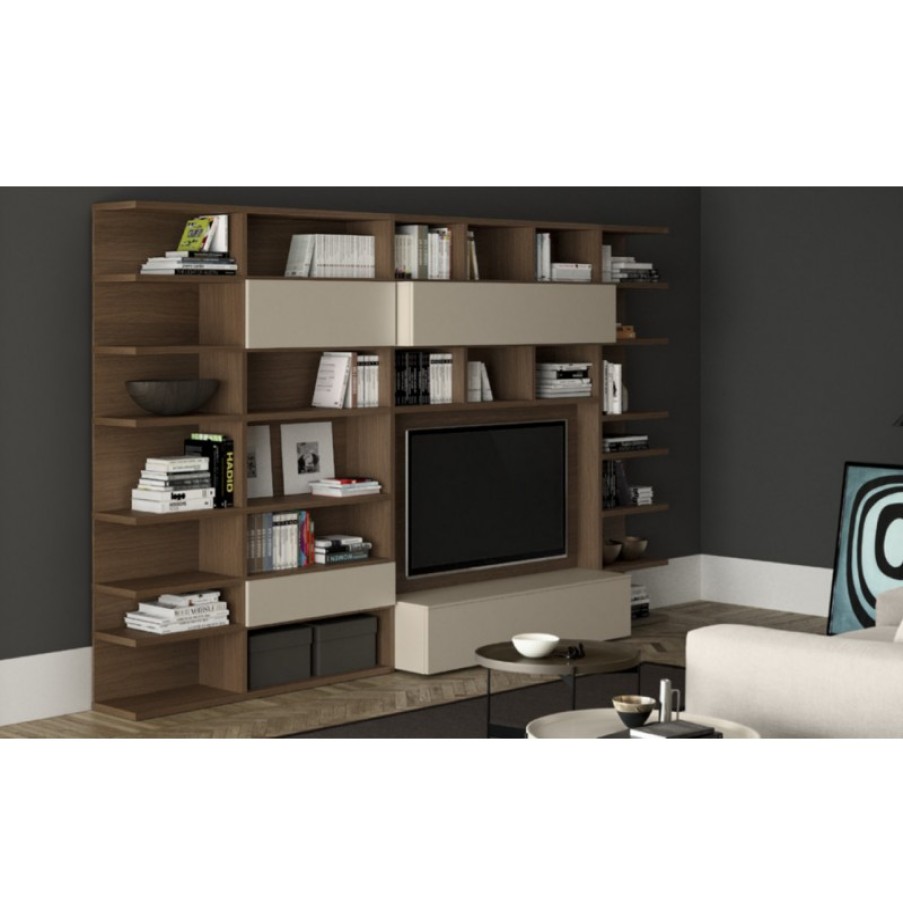 Venditore Pianca Tv Cabinet And Modular Bookcase Spazioteca & Spazio Shop Forma Design | Bookcases